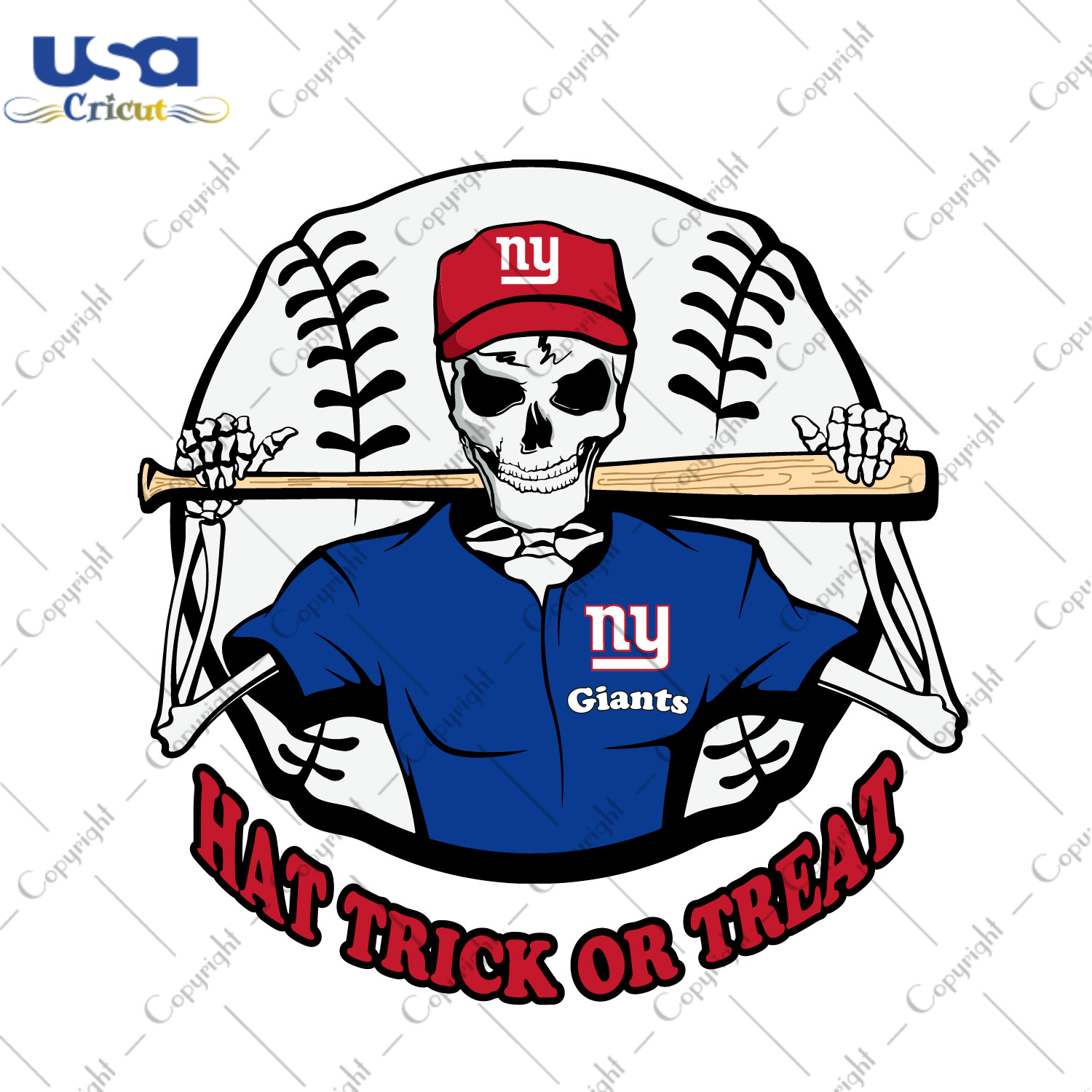 NFL Giants Halloween Skull Gift Diy Crafts Svg Files For Cricut, Silhouette Sublimation Files - USA Cricut