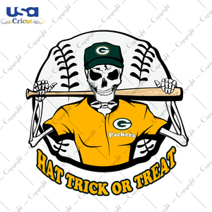 NFL Packers Halloween Skull Gift Diy Crafts Svg Files For Cricut, Silhouette Sublimation Files - USA Cricut