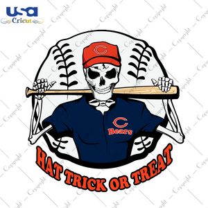 NFL Bears Halloween Skull Gift Diy Crafts Svg Files For Cricut, Silhouette Sublimation Files - USA Cricut