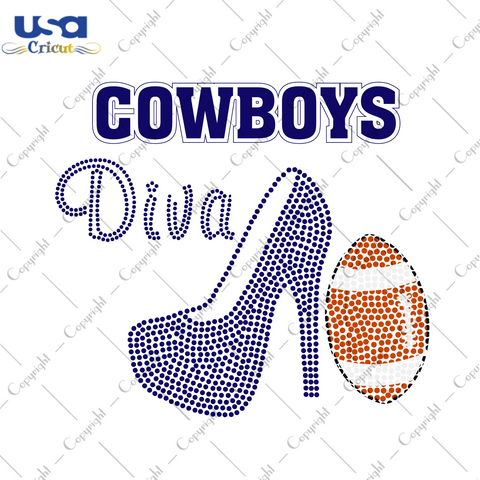 NFL Gift, Cowboys Diva Diy Crafts Svg Files For Cricut, Silhouette Sublimation Files - USA Cricut