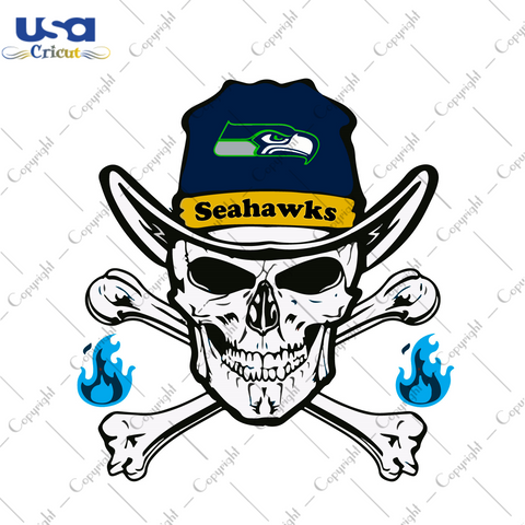 Nfl Seattle Seahawks Skull Gift Diy Crafts Svg Files For Cricut, Silhouette Sublimation Files - USA Cricut