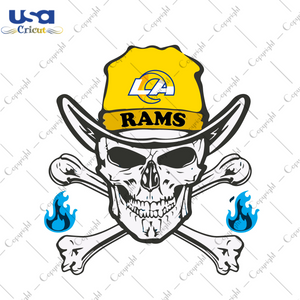 Nfl Los Angeles Rams Skull Logo Diy Crafts Svg Files For Cricut, Silhouette Sublimation Files - USA Cricut