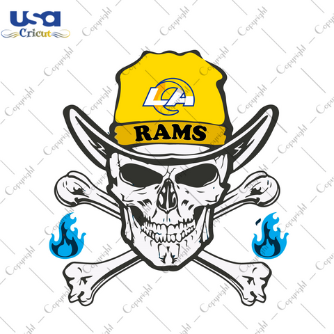 Nfl Los Angeles Rams Skull Logo Diy Crafts Svg Files For Cricut, Silhouette Sublimation Files - USA Cricut