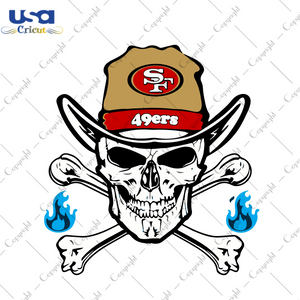 Nfl San Francisco 49ers Skull Shirt Diy Crafts Svg Files For Cricut, Silhouette Sublimation Files - USA Cricut