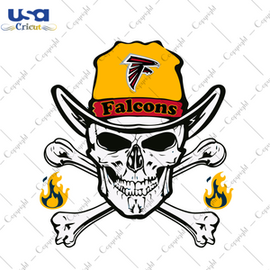 Nfl Atlanta Falcons Skull Diy Crafts Svg Files For Cricut, Silhouette Sublimation Files - USA Cricut