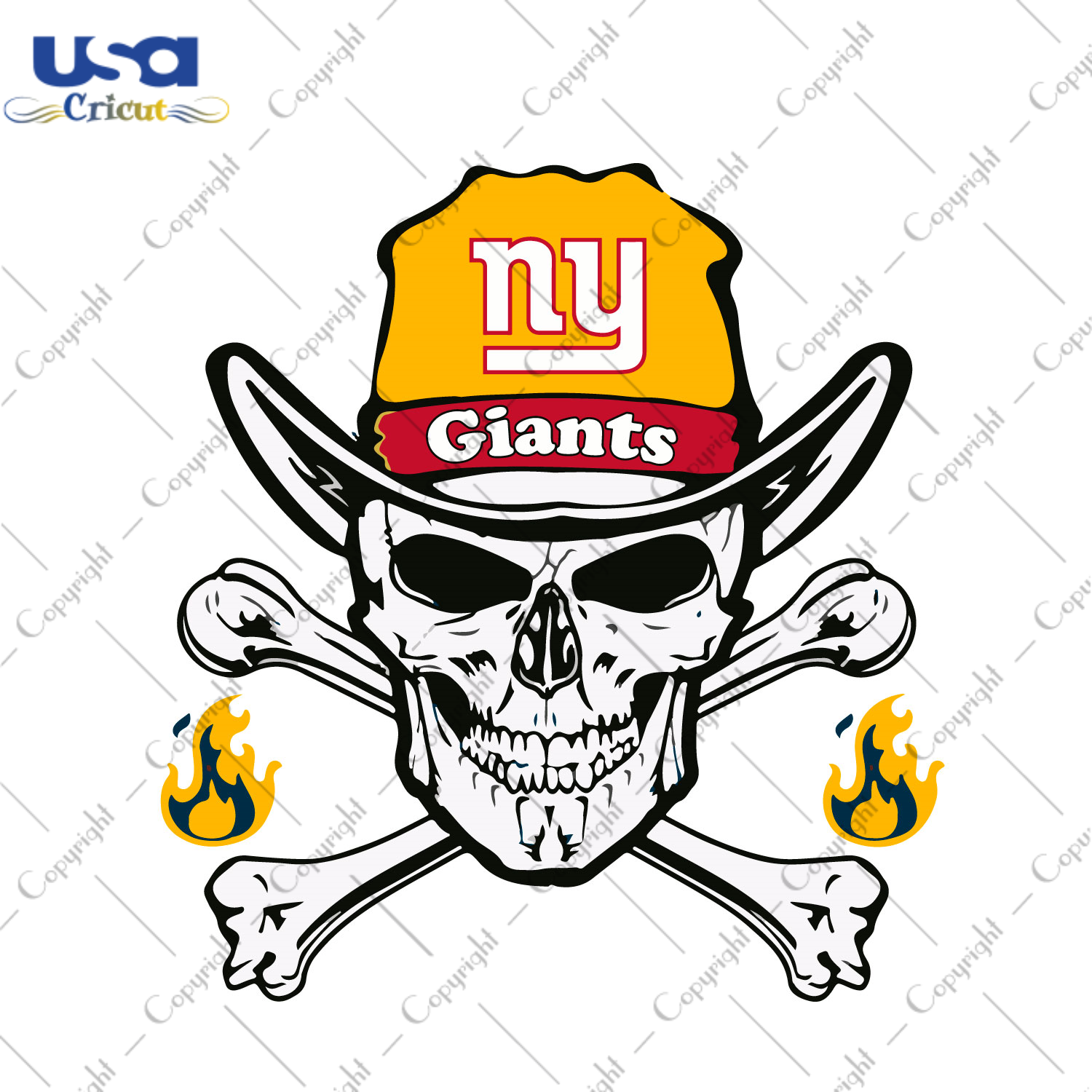 Nfl New York Giants Skull Fan Diy Crafts Svg Files For Cricut, Silhouette Sublimation Files - USA Cricut