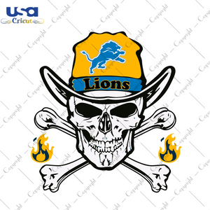 Nfl Detroit Lions Skull Logo Shirt Diy Crafts Svg Files For Cricut, Silhouette Sublimation Files - USA Cricut