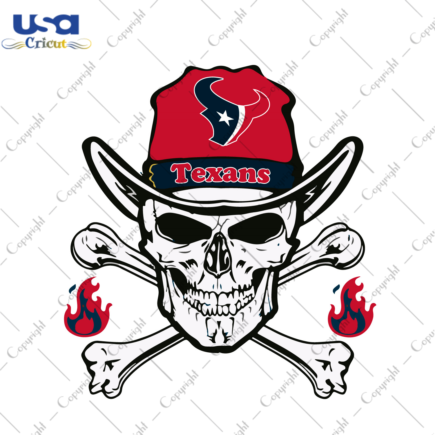 Nfl Houston Texans Skull Gifts Diy Crafts Svg Files For Cricut, Silhouette Sublimation Files - USA Cricut