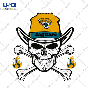 Nfl Jacksonville Jaguars Skull Gifts Diy Crafts Svg Files For Cricut, Silhouette Sublimation Files - USA Cricut