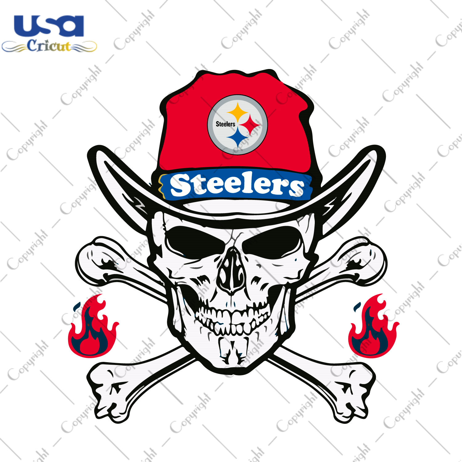 Nfl Pittsburgh Steelers Skull Logo Shirt Diy Crafts Svg Files For Cricut, Silhouette Sublimation Files - USA Cricut