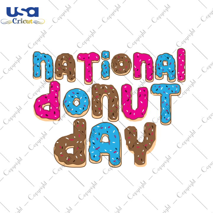 National Donut Day, Trending Svg, Donut Birthday, Donut Cake, Cricut & Silhouette Sublimation Instant Download File - USA Cricut