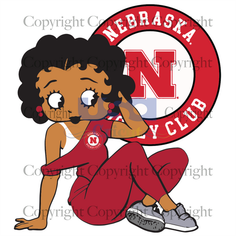 Nebraska Hockey Club Betty Boop, Sport Svg, Hockey Svg, Betty Boop Svg, Printable Cricut & Silhouette Sublimation files Instant Download - USA Cricut