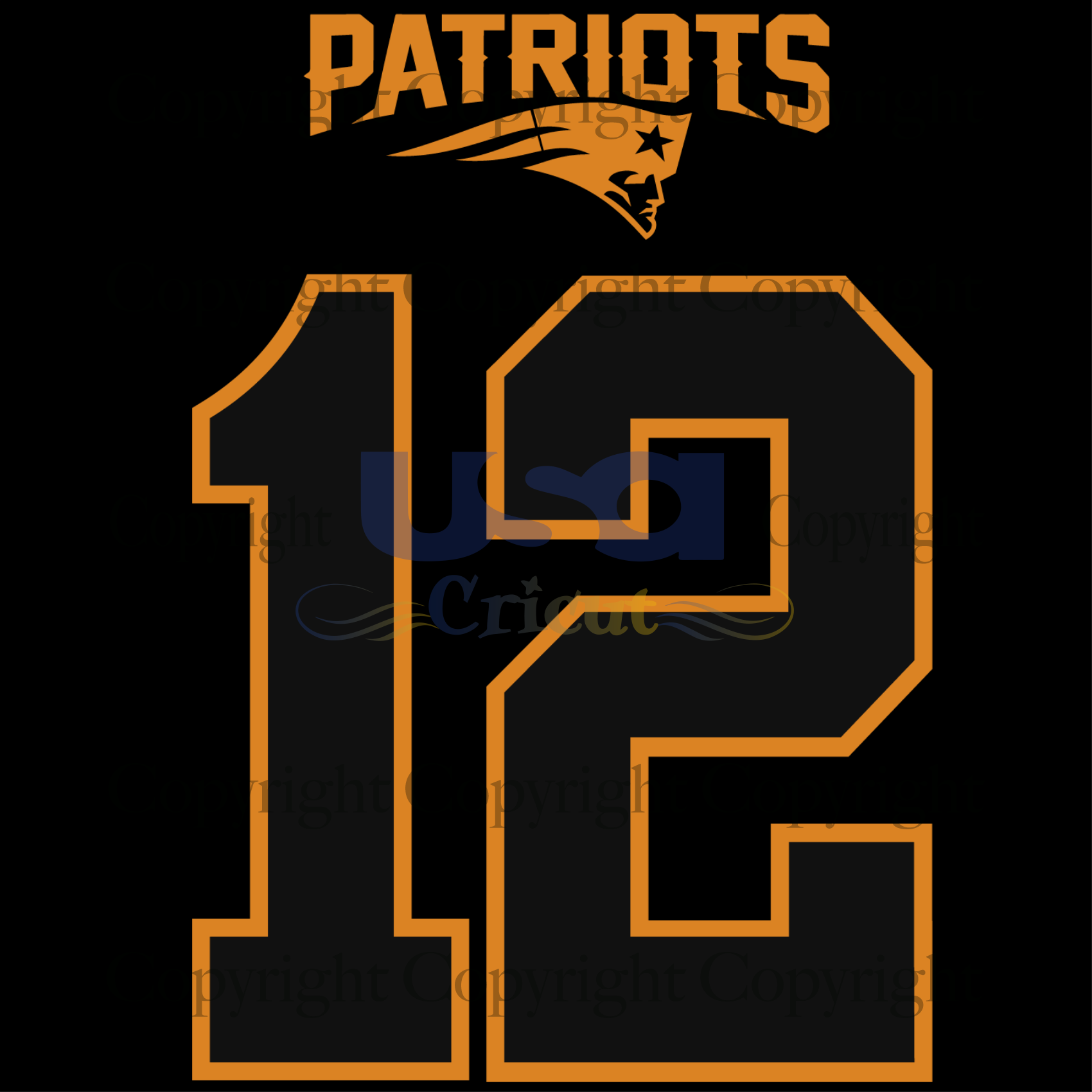 New England Patriots 12, New England Patriots Svg, Patriots 12 Svg, Patriots Football, Printable Cricut & Silhouette Sublimation files Instant Download - USA Cricut