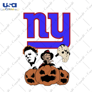 New York Giants Halloween, Halloween Svg, Sport Svg, Happy Halloween, Halloween Gift, Halloween Shirt, Halloween Icon, Halloween Vector, Pumpkin Svg, Creepy Pumpkin, Horror Film Character - U