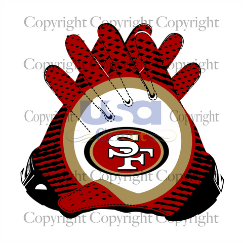 Nfl 49ers Gloves Logo Svg, Sport Svg, Nfl Team Logo, Nfl Shirt Svg, Diy Crafts SVG Files For Cricut, Silhouette Sublimation Files Shirt Design Ideas  Instant Download - USA Cricut