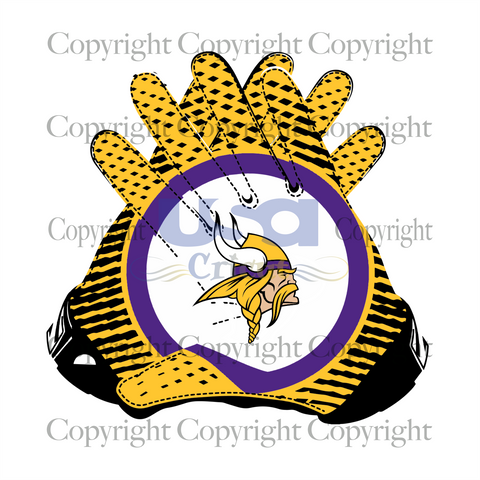 Nfl Vikings Gloves Logo Svg, Sport Svg, Diy Crafts SVG Files For Cricut, Silhouette Sublimation Files Shirt Design Ideas  Instant Download - USA Cricut