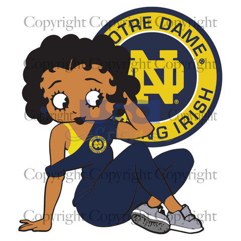 Notre Dame Fighting Irish Betty Boop, Sport Svg, Basketball Svg, Betty Boop Svg, Diy Crafts SVG Files For Cricut Instant Download File - USA Cricut