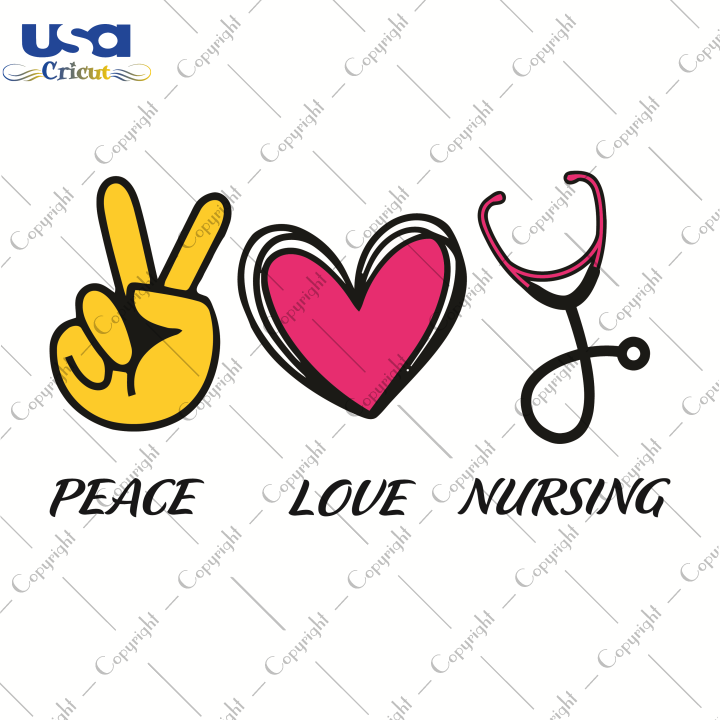 Nurse Gift Svg, Stethoscope Heart, Nurse Svg, Diy Crafts SVG Files For Cricut, Silhouette Sublimation Files Shirt Design Ideas  Instant Download - USA Cricut