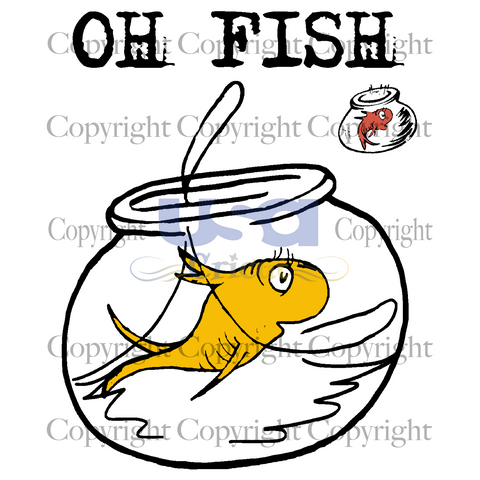 Oh Fish, Dr. Seuss Svg, Reading Festival, Fish Dr. Seuss, SVG Cricut & Silhouette Sublimation files Instant Download Version - USA Cricut