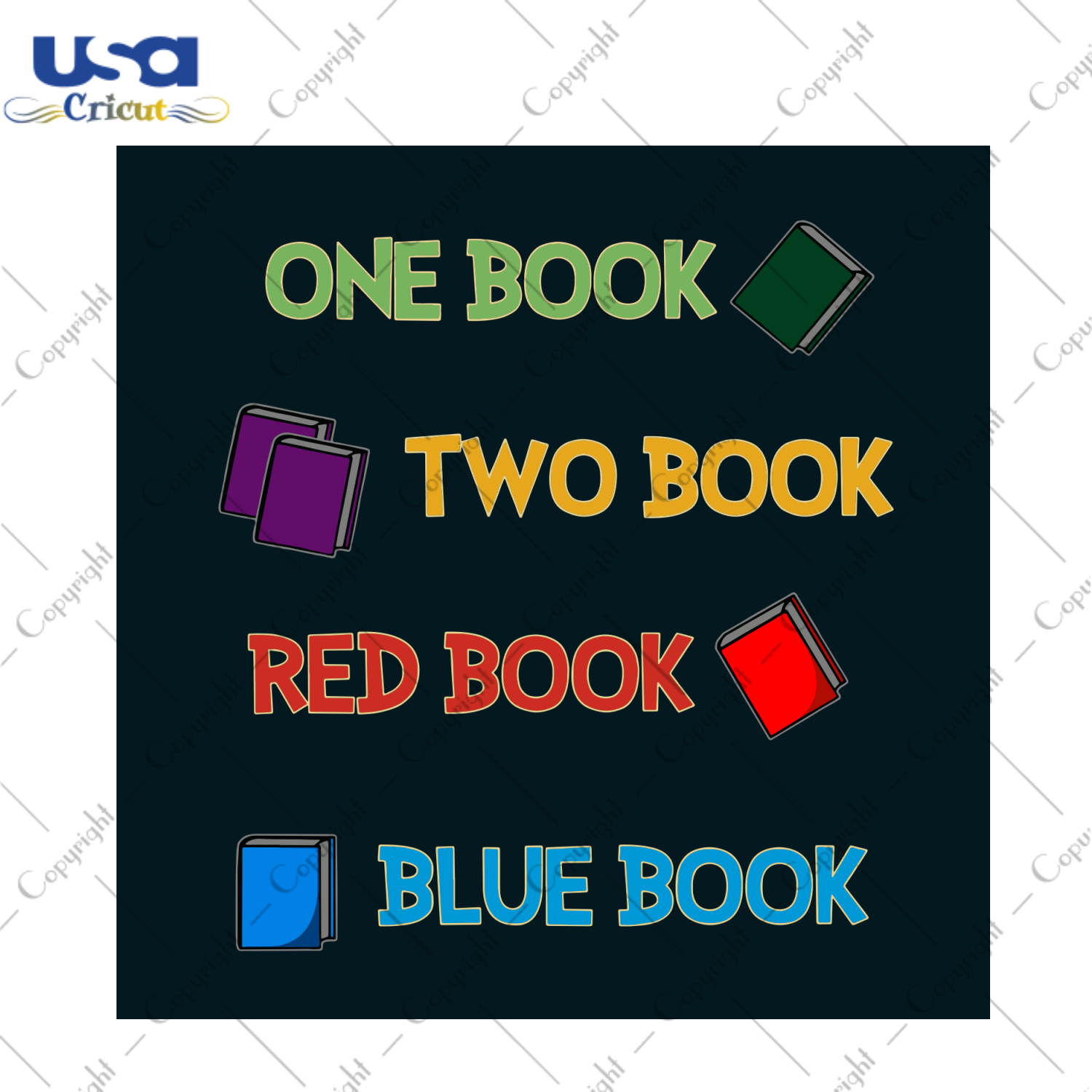 One Book Two Book Red Book Blue Book Svg, Dr Seuss Svg, Book Svg, Dr Seuss Book Svg, Dr Seuss Gifts, Cat In The Hat Svg, Dr Seuss Shirt, Thing 1 Thing 2 Svg, Red Book Svg, Blue Book Svg, Silh