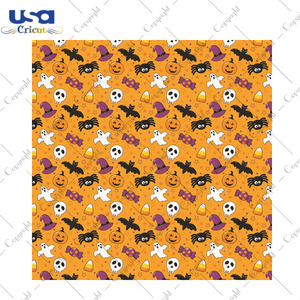 Halloween Home Decor Pattern Print Diy Crafts Svg Files For Cricut, Silhouette Sublimation Files - USA Cricut