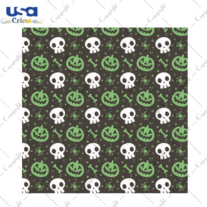 Halloween Pumkin Pattern Gift Diy Crafts Svg Files For Cricut, Silhouette Sublimation Files - USA Cricut