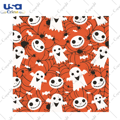 Halloween Ghoul Pattern Print Diy Crafts Svg Files For Cricut, Silhouette Sublimation Files - USA Cricut