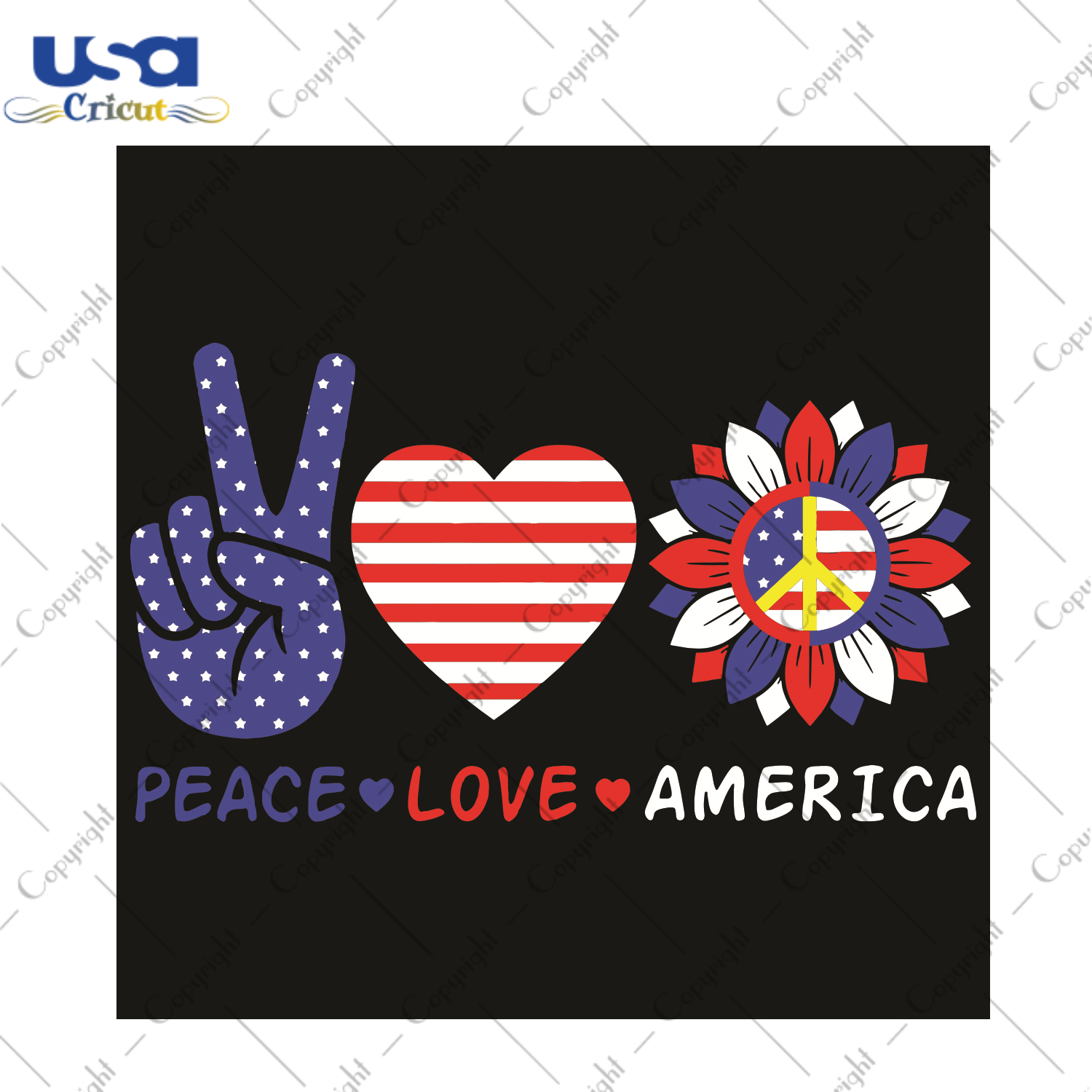 Peace Love America Trending Gift Diy Crafts Svg Files For Cricut, Silhouette Sublimation Files