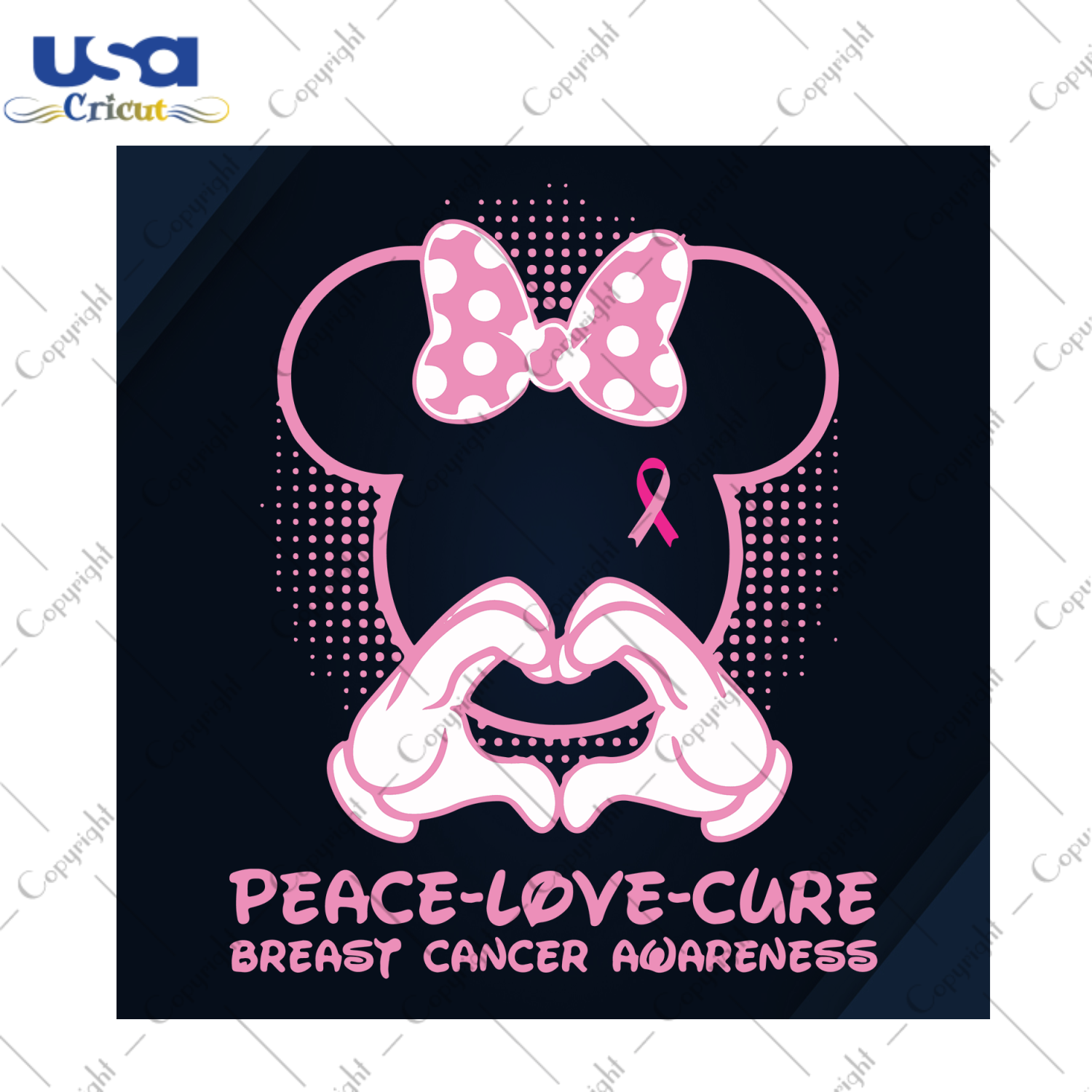 Peace Love Cure Breast Cancer Gift Diy Crafts Svg Files For Cricut, Silhouette Sublimation Files