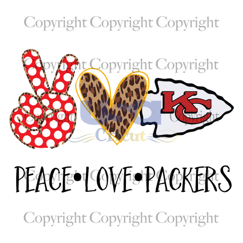 Peace Love Packers, Sport Svg, Peace Svg, Love Chiefs Svg, Kansas City Chiefs Svg, Diy Crafts SVG Files For Cricut, Silhouette Sublimation Files Shirt Design Ideas  Instant Download - USA Cri