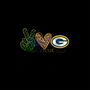 Peace Love Packers Svg, Packers Logo Design, Peace And Love, SVG files for cricut Instant Download Version - USA Cricut