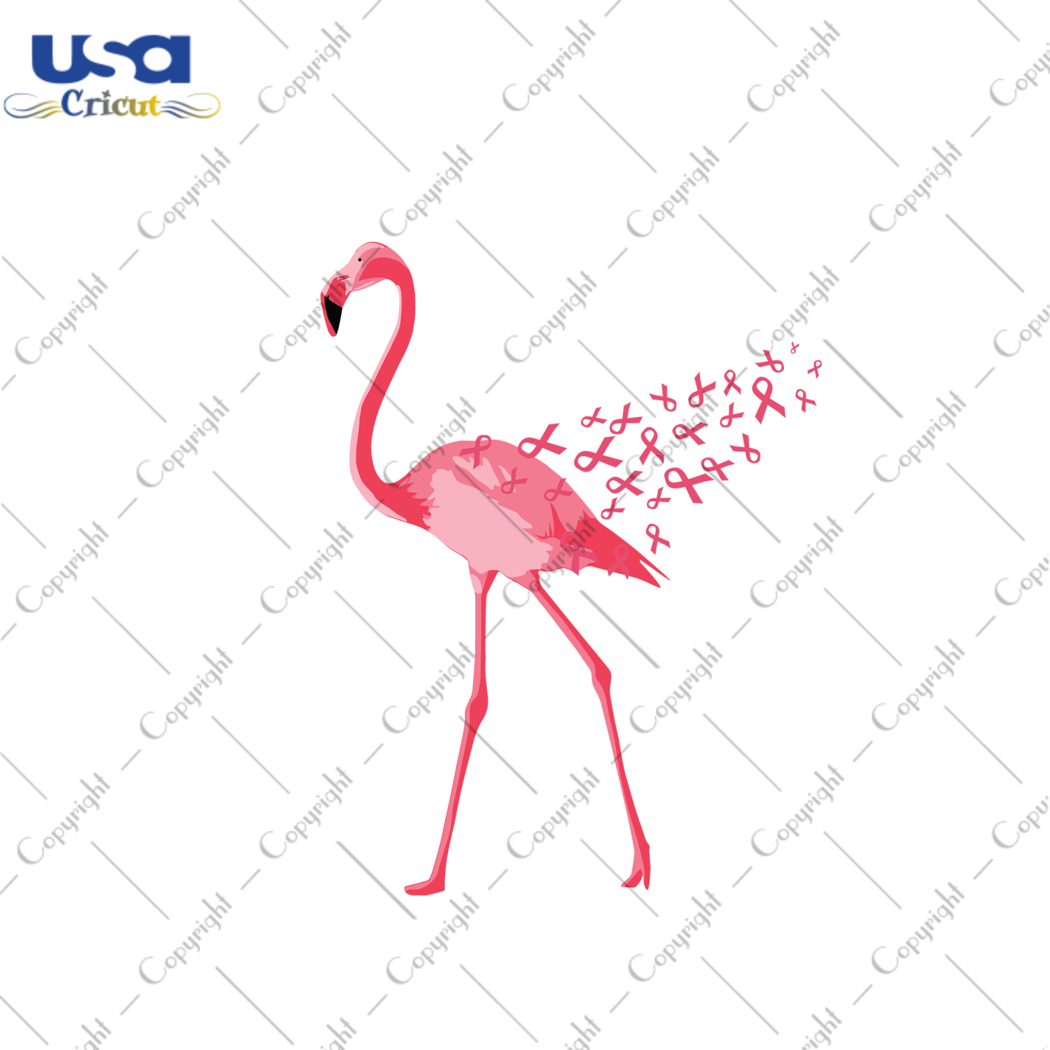 Pink Flamingo Breast Cancer Gift Diy Crafts Svg Files For Cricut, Silhouette Sublimation Files