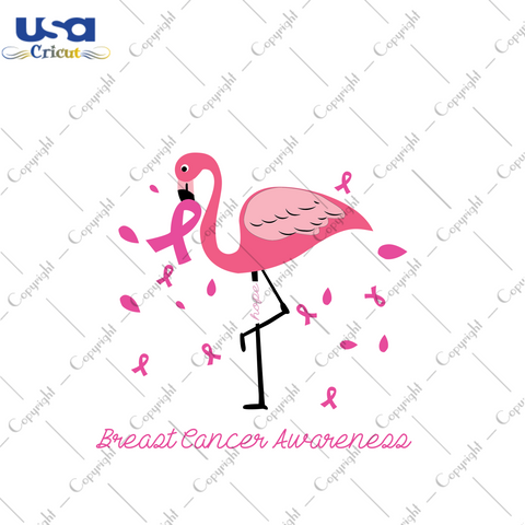 Pink Flamingo Breast Cancer Gift Diy Crafts Svg Files For Cricut, Silhouette Sublimation Files