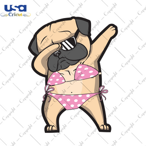 Pitbull Bikini, Hello Summer Svg, Trending Svg, Funny Animal, Pitbull Summer,  Pitbull Beach, Cricut & Silhouette Sublimation Instant Download File - USA Cricut