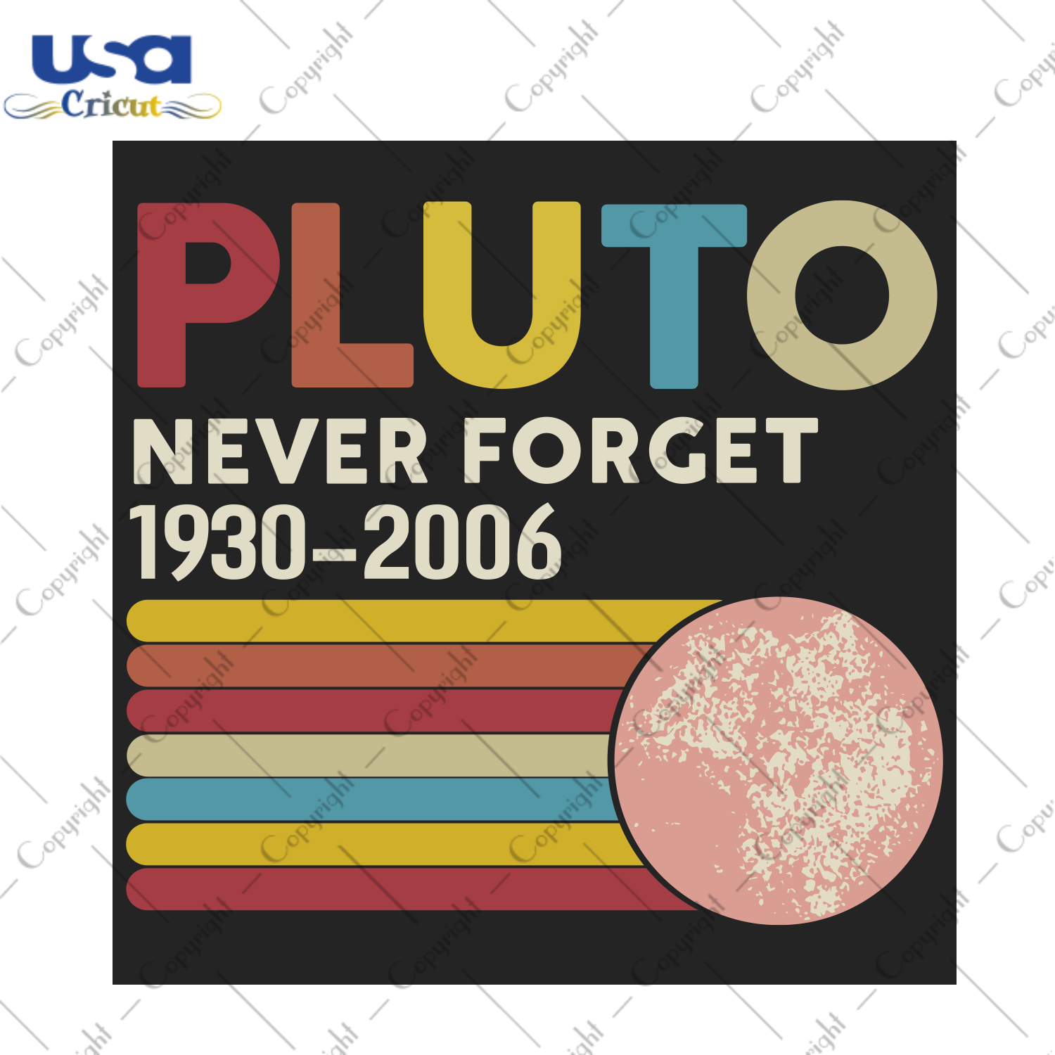 Pluto Never Forget 1930 Trending Gift Diy Crafts Svg Files For Cricut, Silhouette Sublimation Files