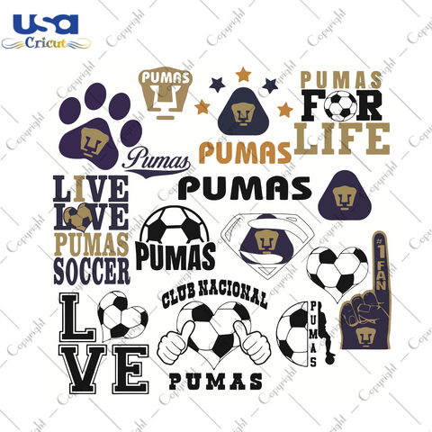 Pumas svg, Soccer Sport Gift Diy Crafts Svg Files For Cricut, Silhouette Sublimation Files