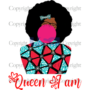 Queen I am, black girl magic, black women svg, Printable Cricut & Silhouette Sublimation files Instant Download - USA Cricut