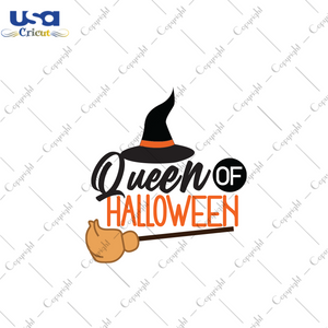 Queen Of Halloween, Halloween Svg, Scary Halloween, Halloween Funny Party, Halloweentown svg, gift for kids, witch svg, digital file, vinyl for cricut, svg cut files, svg clipart, silhouette 