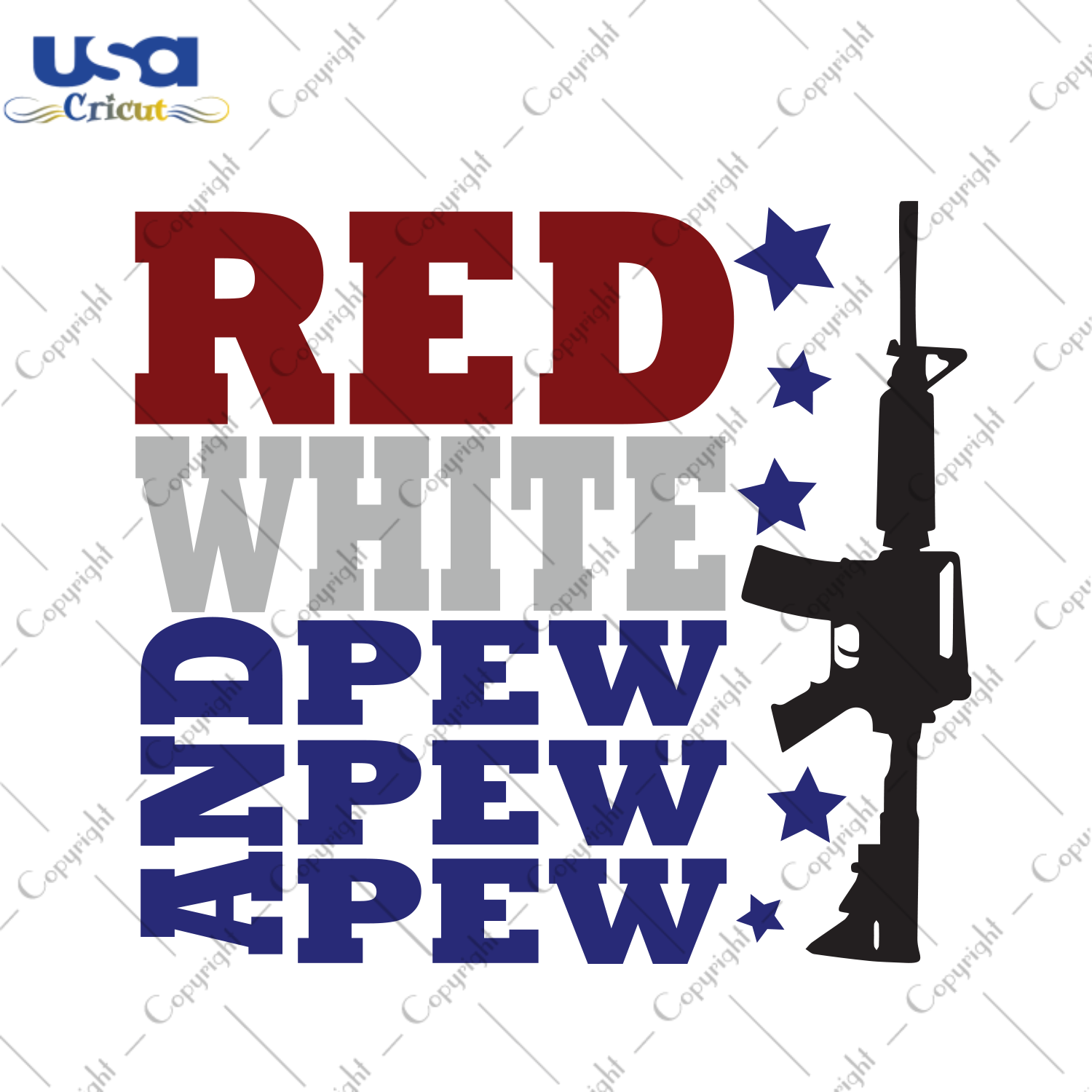 Red White and Pew Pew Pew Trending Gift Diy Crafts Svg Files For Cricut, Silhouette Sublimation Files