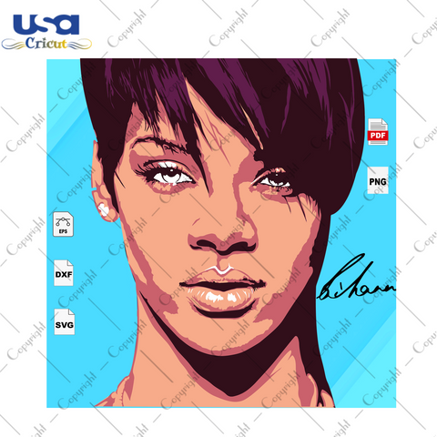 Rihanna Black Girl Gift Diy Crafts Svg Files For Cricut, Silhouette Sublimation Files