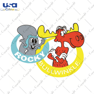 Rocky And Bullwinkle Smile Ring Logo Trending Gift Diy Crafts Svg Files For Cricut, Silhouette Sublimation Files