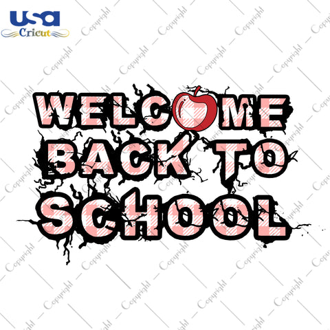 Welcome Back To School Pink Plaid Gifts, Shirt For Back To School Svg File Diy Crafts Svg Files For Cricut, Silhouette Sublimation Files - USA Cricut