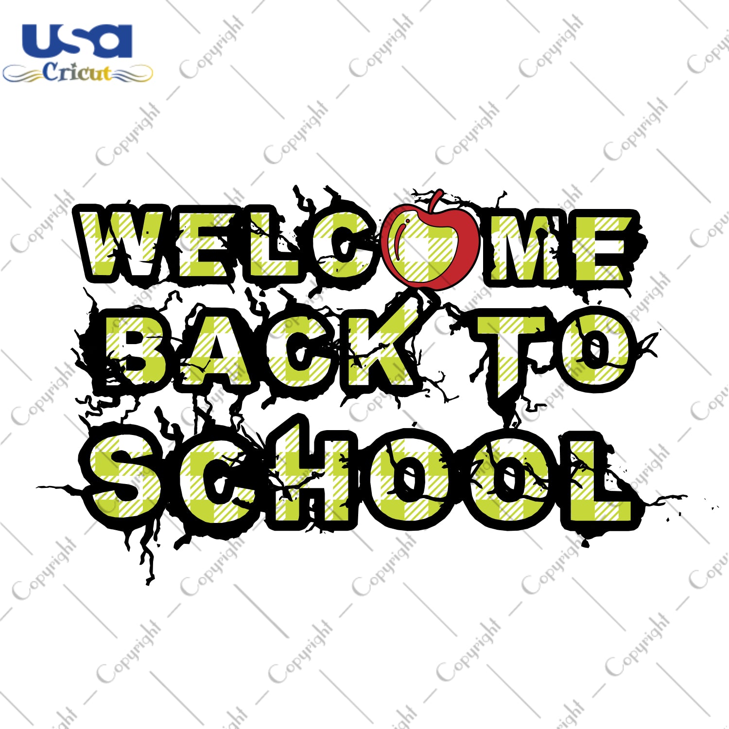 Welcome Back To School Yellow Plaid Gifts, Shirt For Back To School Svg File Diy Crafts Svg Files For Cricut, Silhouette Sublimation Files - USA Cricut