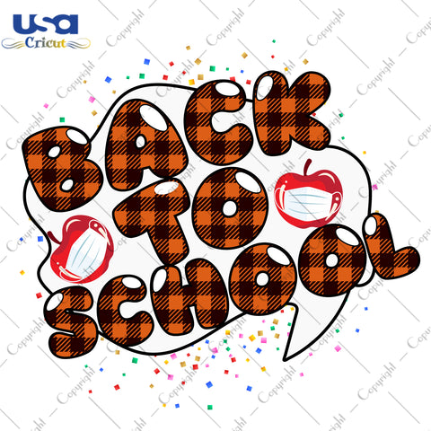 Back To School Orange Plaid Gifts, Shirt For Back To School Svg File Diy Crafts Svg Files For Cricut, Silhouette Sublimation Files - USA Cricut