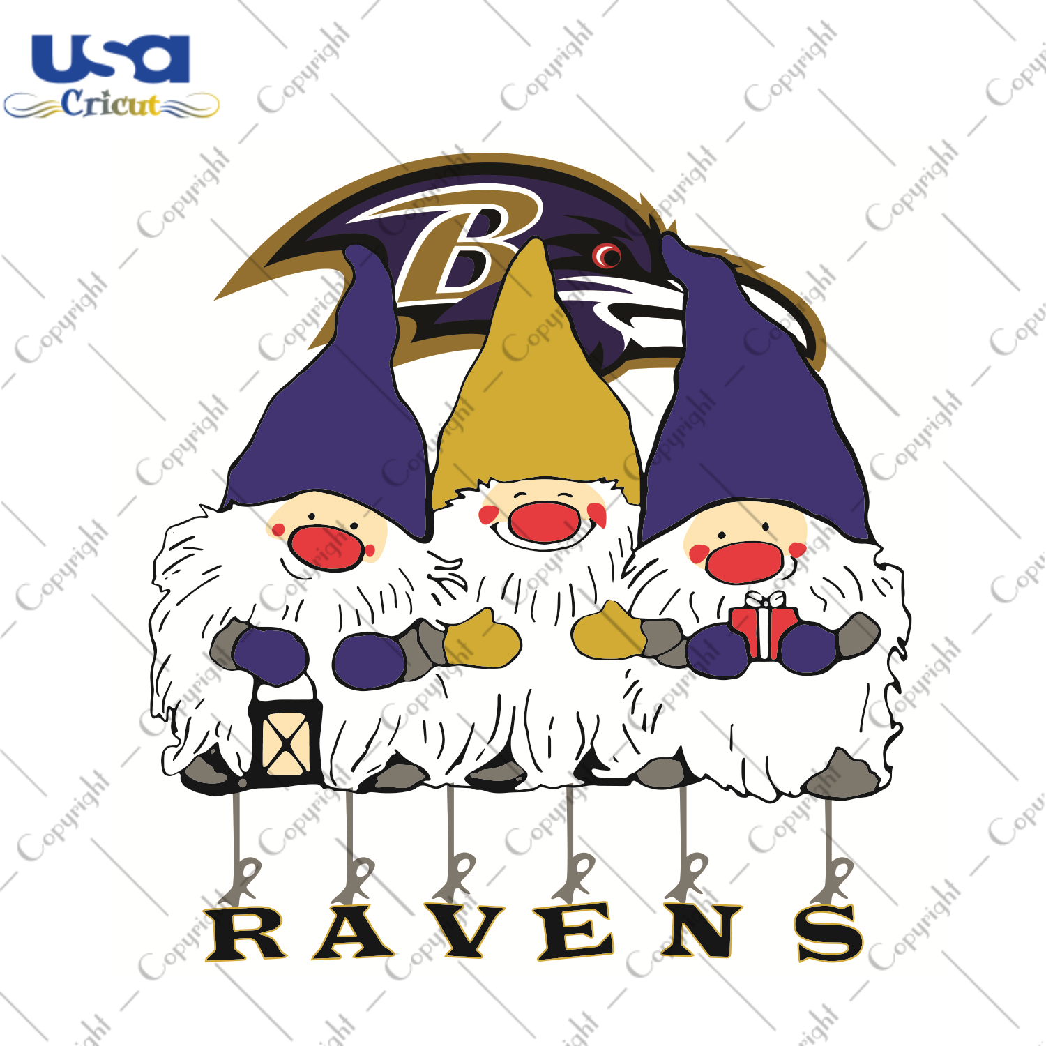 Raven Logo With Gnome Sport Gift Diy Crafts Svg Files For Cricut, Silhouette Sublimation Files