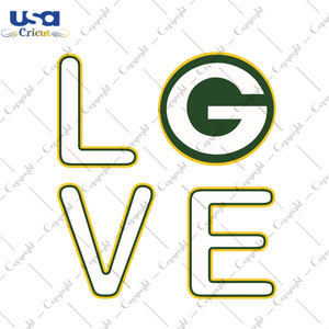 Green Bay Packers Love Sport Gift Diy Crafts Svg Files For Cricut, Silhouette Sublimation Files