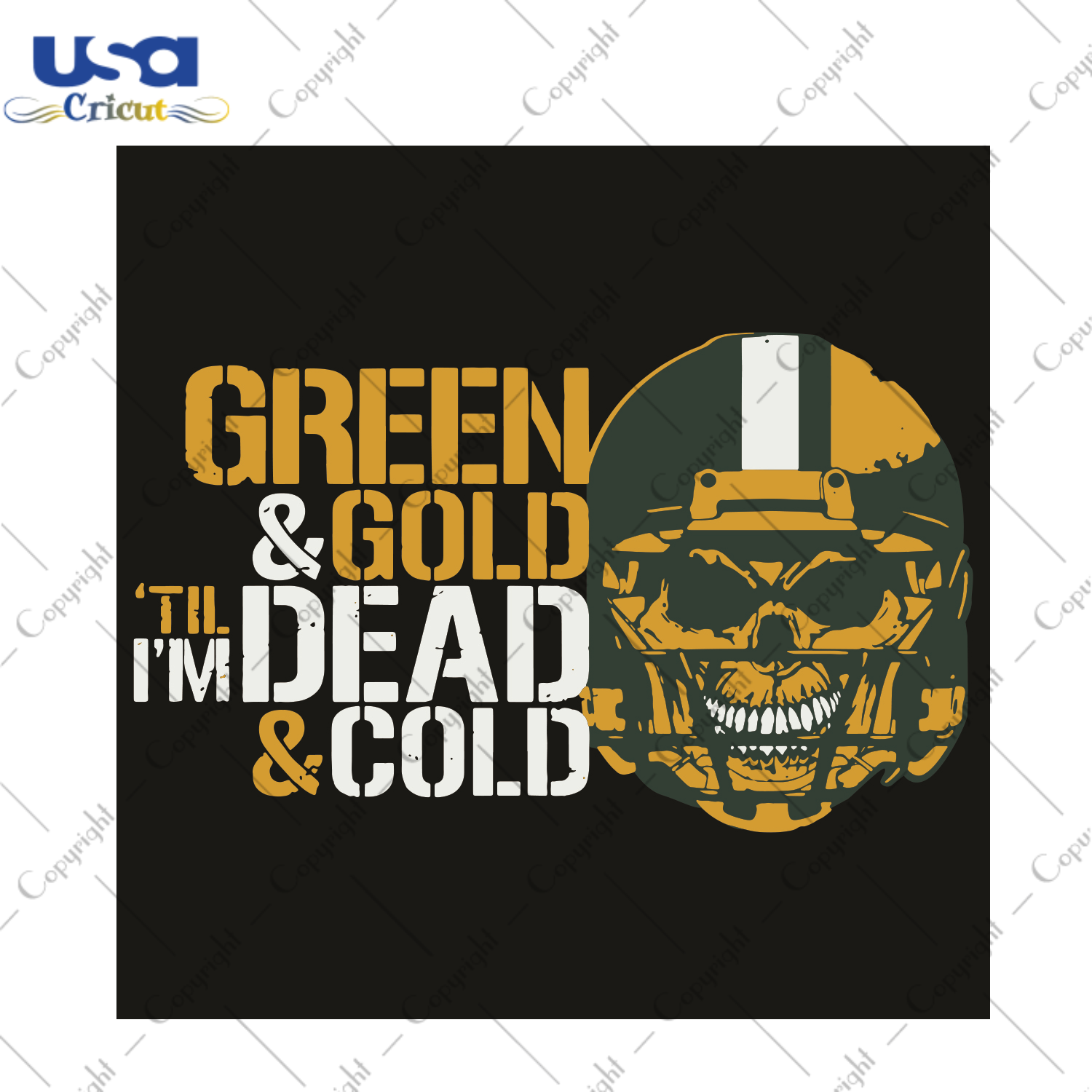 Green And Gold Til I Am Dead And Cold Sport Gift Diy Crafts Svg Files For Cricut, Silhouette Sublimation Files