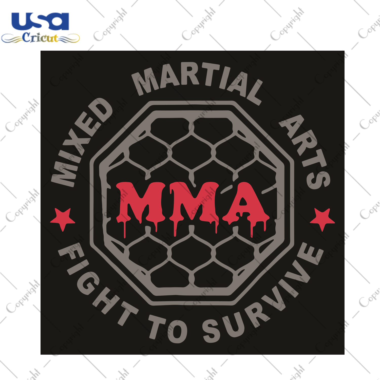 MMA Mixed Martial Arts Fight To Survive Sport Gift Diy Crafts Svg Files For Cricut, Silhouette Sublimation Files