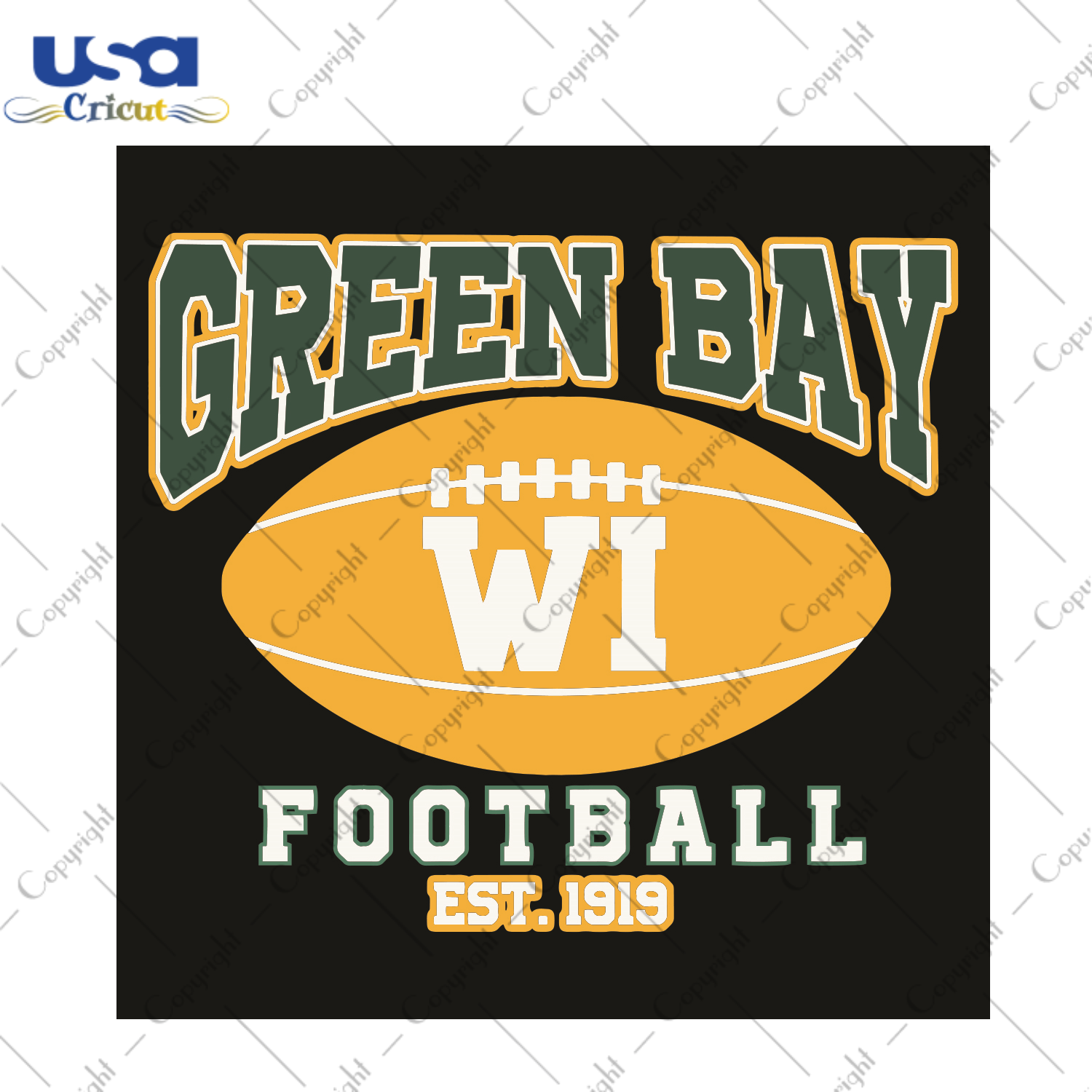 Green Bay WI Football Est 1919 Sport Gift Diy Crafts Svg Files For Cricut, Silhouette Sublimation Files