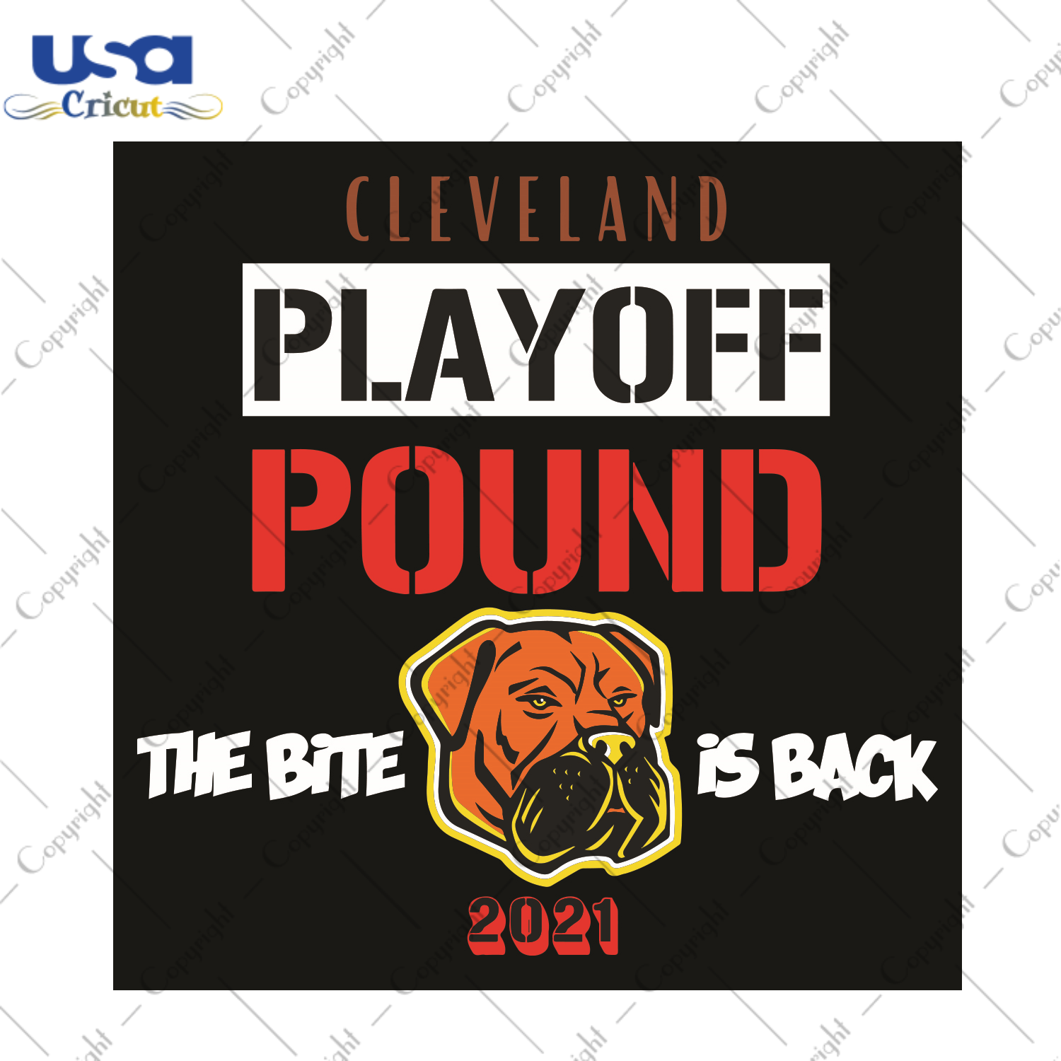 Cleveland Play Off Pound The Bite Is Back 2021 Sport Gift Diy Crafts Svg Files For Cricut, Silhouette Sublimation Files